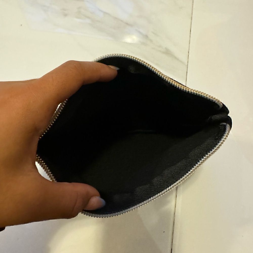 Jafra black with gold writing cosmetic bag #18 - Picture 3 of 3
